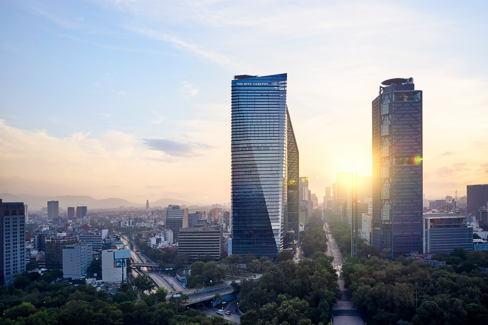 The Ritz-Carlton, Mexico City Hotel – Mexico City, Mexico – Exterior Tower View Sunset