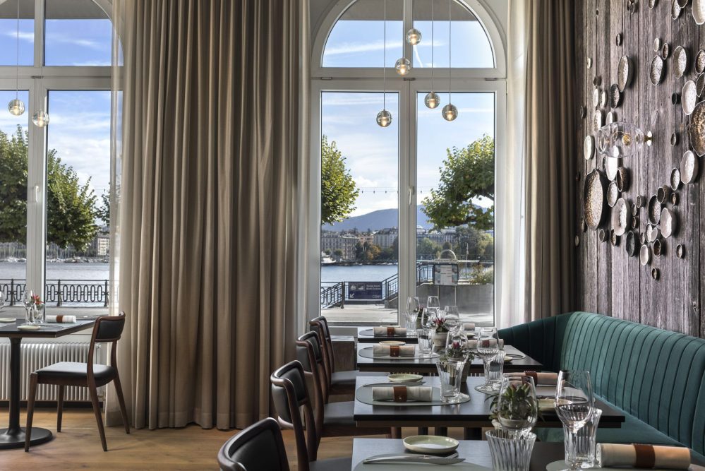 The Ritz-Carlton Hotel de la Paix, Geneva - Geneva, Switzerland - Fiskebar Restaurant Lounge Seating