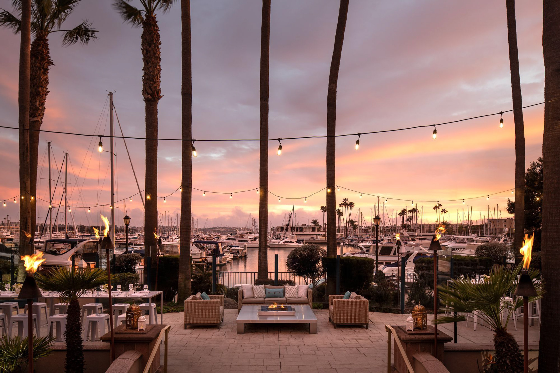The Ritz-Carlton, Marina del Rey Hotel – Marina del Rey, CA, USA – Upper Pool Terrace Sunset