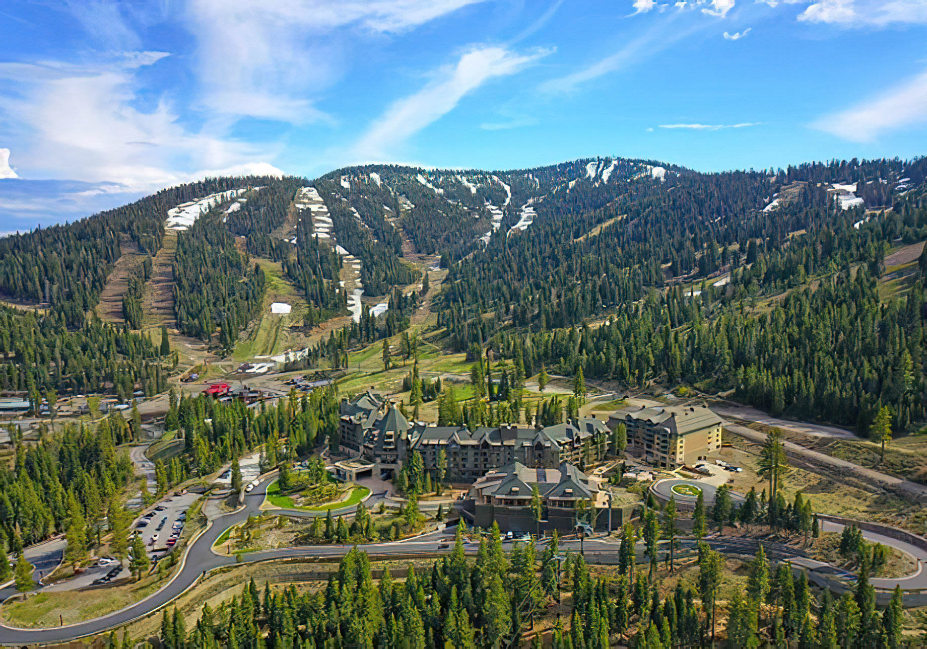 The Ritz-Carlton, Lake Tahoe Resort – Truckee, CA, USA – Summer Resort Aerial View
