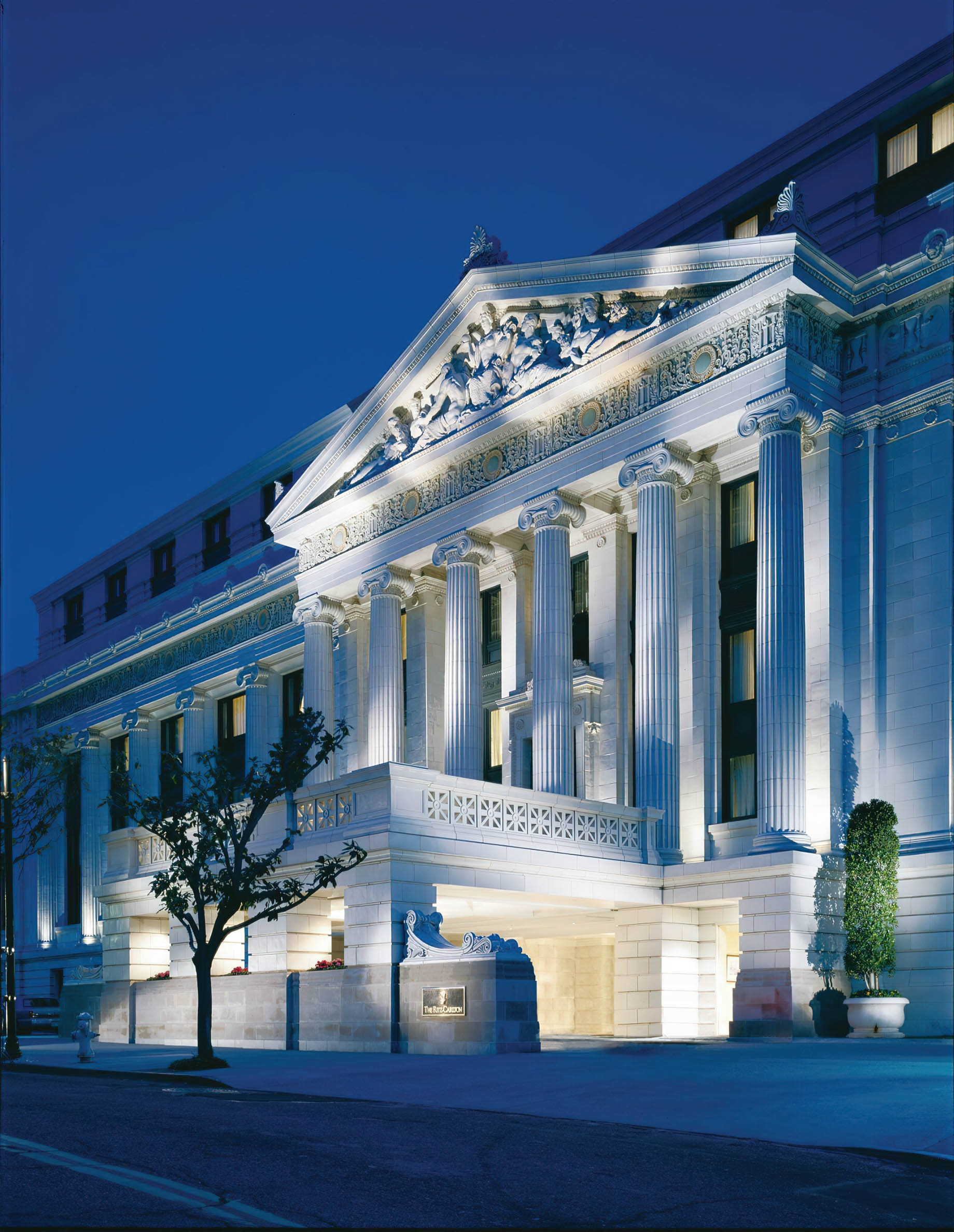 The Ritz-Carlton, San Francisco Hotel - San Francisco, CA, USA - Front Exterior Night