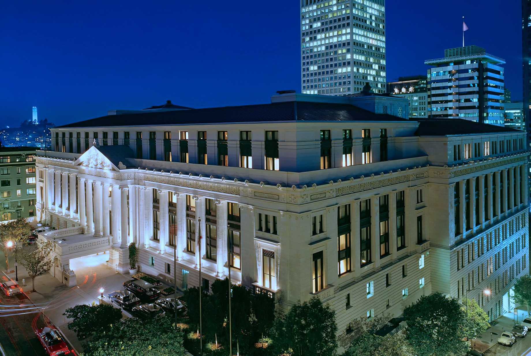 The Ritz-Carlton, San Francisco Hotel - San Francisco, CA, USA - Hotel Exterior Aerial Night View