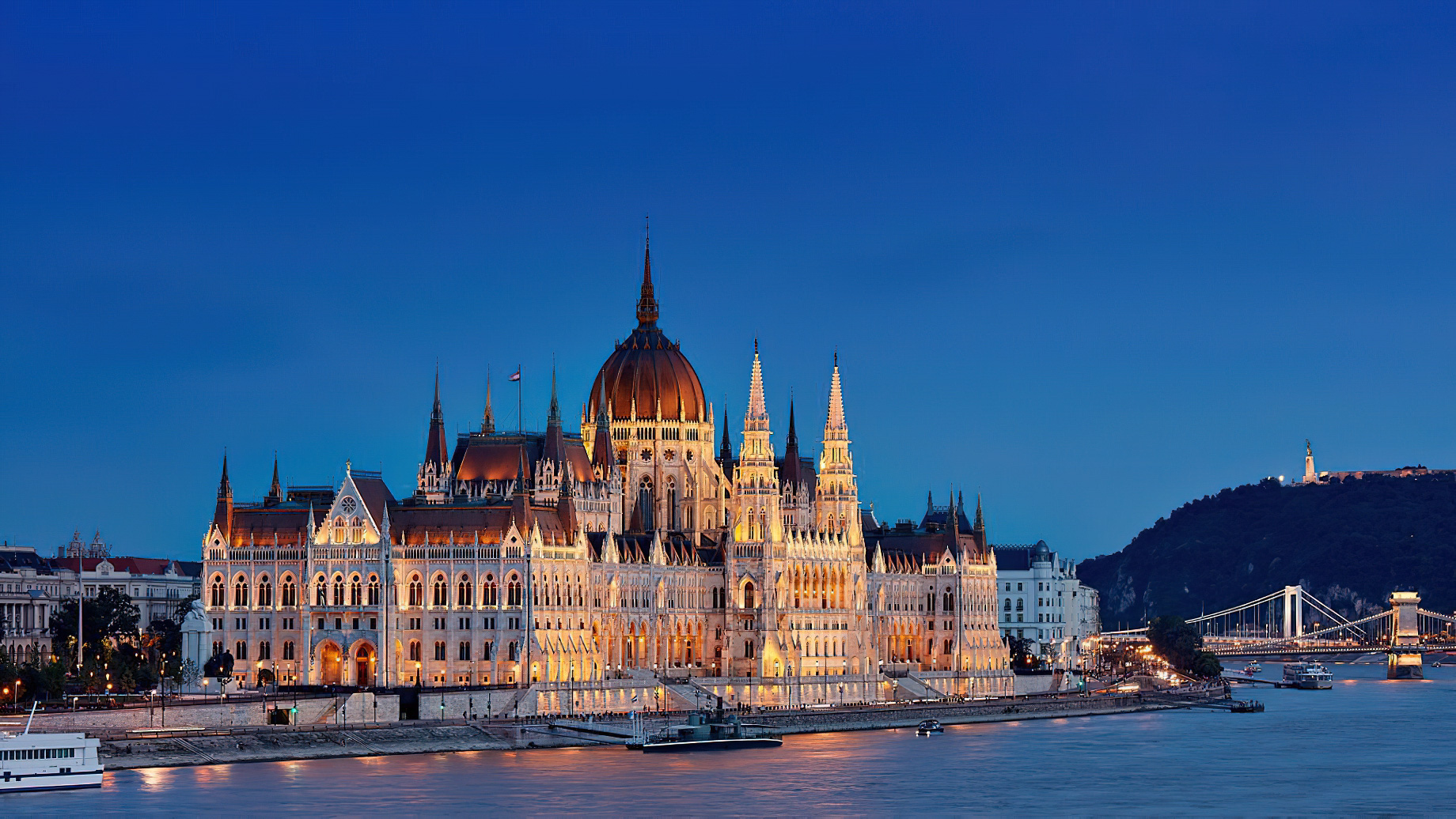 The Ritz-Carlton, Budapest Hotel – Budapest, Hungary – Parliment Building Night River View