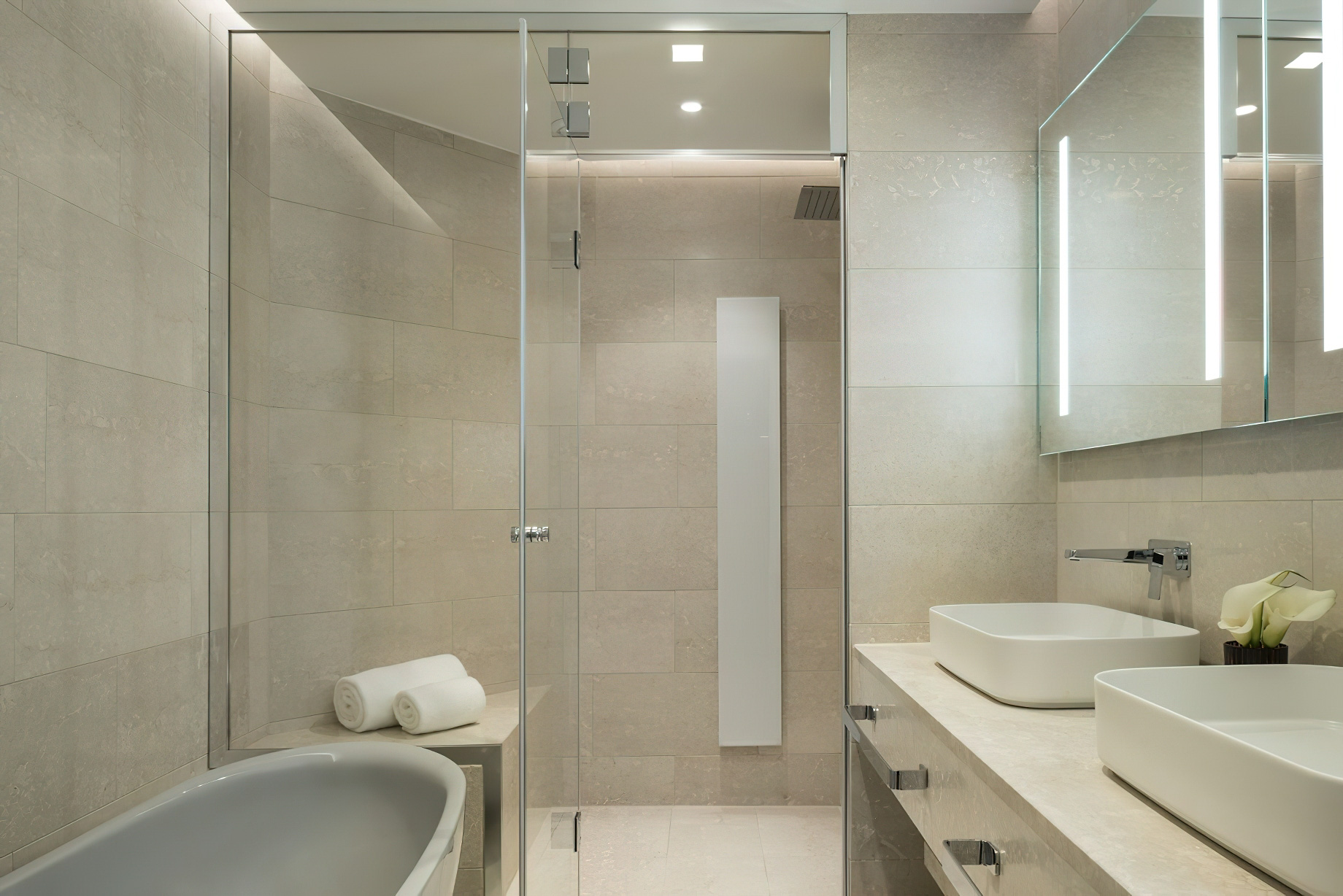 The Ritz-Carlton Hotel de la Paix, Geneva – Geneva, Switzerland – Garden View Suite Bathroom