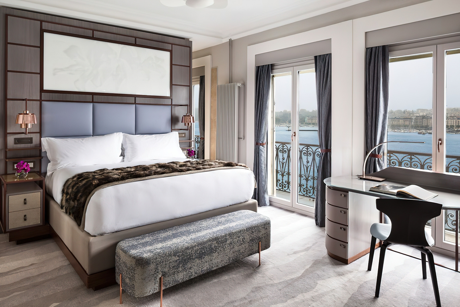 The Ritz-Carlton Hotel de la Paix, Geneva – Geneva, Switzerland – Lake Front Suite Bedroom