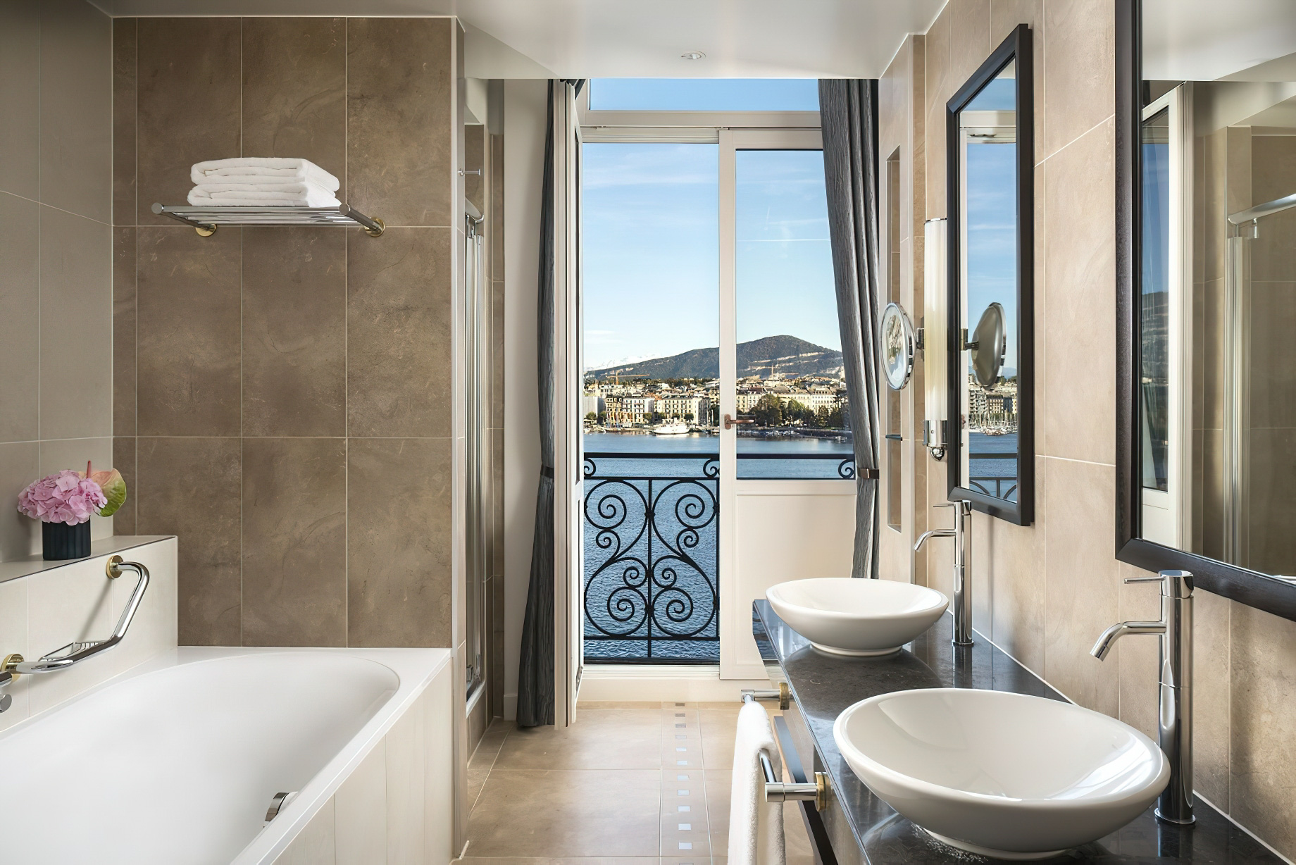The Ritz-Carlton Hotel de la Paix, Geneva – Geneva, Switzerland – Lake Front Suite Bathroom