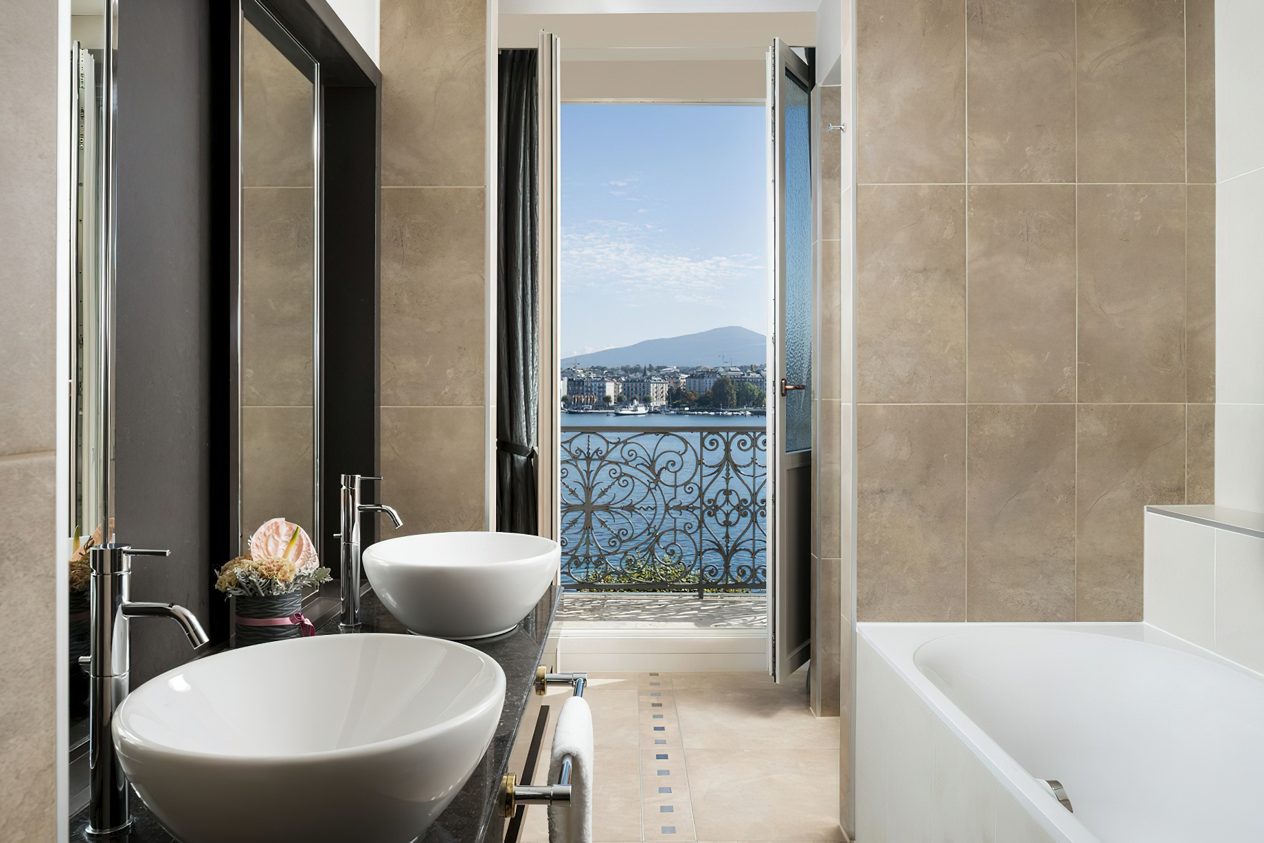 The Ritz-Carlton Hotel de la Paix, Geneva – Geneva, Switzerland – Lake Front Junior Suite Bathroom