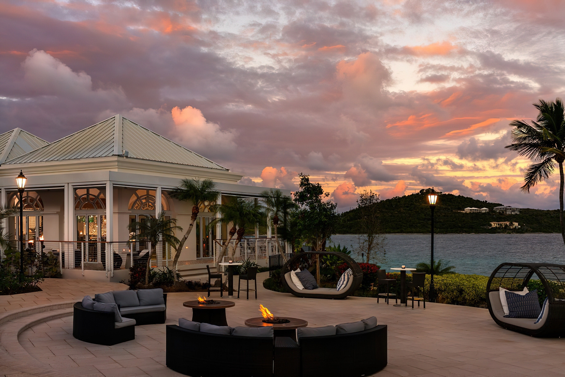 091 – The Ritz-Carlton, St. Thomas Resort – St. Thomas, U.S. Virgin Islands – Ocean View Seating Area Sunset