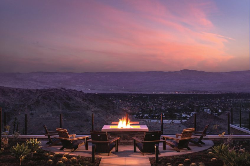 The Ritz-Carlton, Rancho Mirage Resort - Rancho Mirage, CA, USA - Firepit Overlooking Desert Valley Sunset