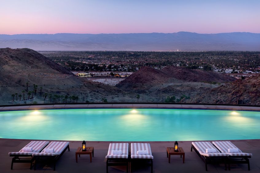The Ritz-Carlton, Rancho Mirage Resort - Rancho Mirage, CA, USA - Pool Overlooking Desert Valley Sunset