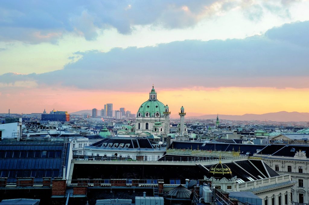 The Ritz-Carlton, Vienna Hotel - Vienna, Austria - Vienna City Skyline Sunset