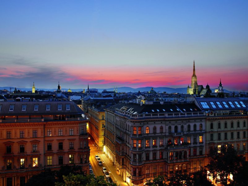 The Ritz-Carlton, Vienna Hotel - Vienna, Austria - City Skyline Sunset