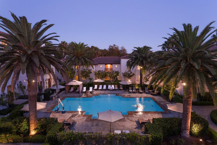 The Ritz-Carlton Bacara, Santa Barbara Resort - Santa Barbara, CA, USA - Resort Pool View Sunset