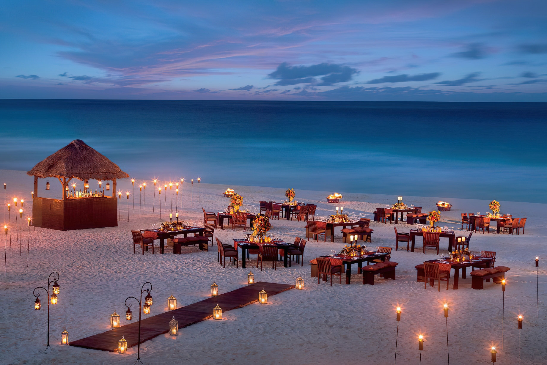 The Ritz-Carlton, Cancun Resort – Cancun, Mexico – Evening Beach Dining