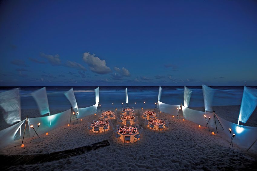 The Ritz-Carlton, Cancun Resort - Cancun, Mexico - Night Beach Dining