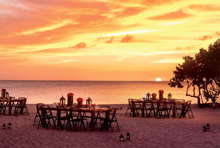 The Ritz-Carlton, Aruba Resort - Palm Beach, Aruba - Beach Dining Sunset