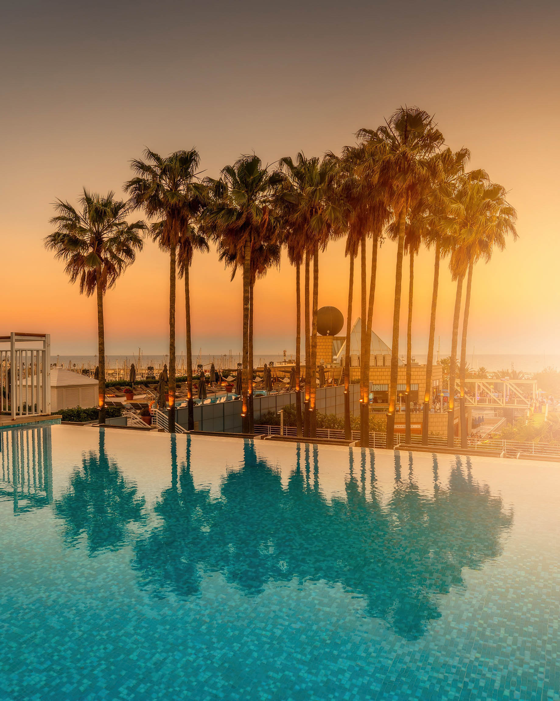Hotel Arts Barcelona Ritz-Carlton – Barcelona, Spain – Infinity Pool Sunset