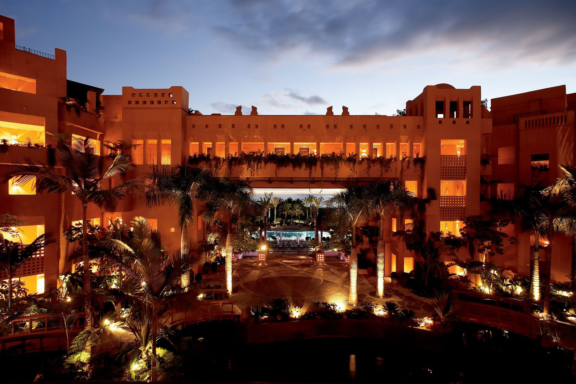 The Ritz-Carlton, Abama Resort – Santa Cruz de Tenerife, Spain – Hotel Outdoor Courtyard Night