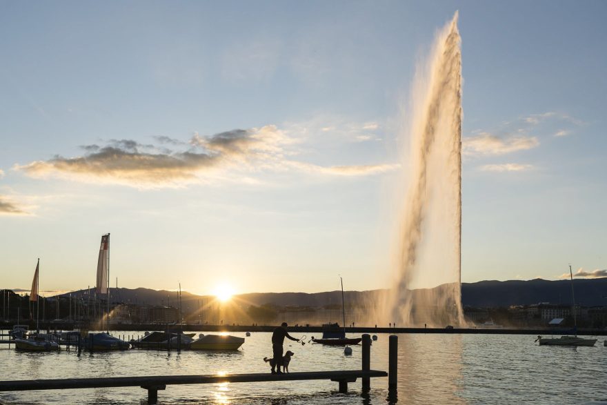 The Ritz-Carlton Hotel de la Paix, Geneva - Geneva, Switzerland - Lake Sunset