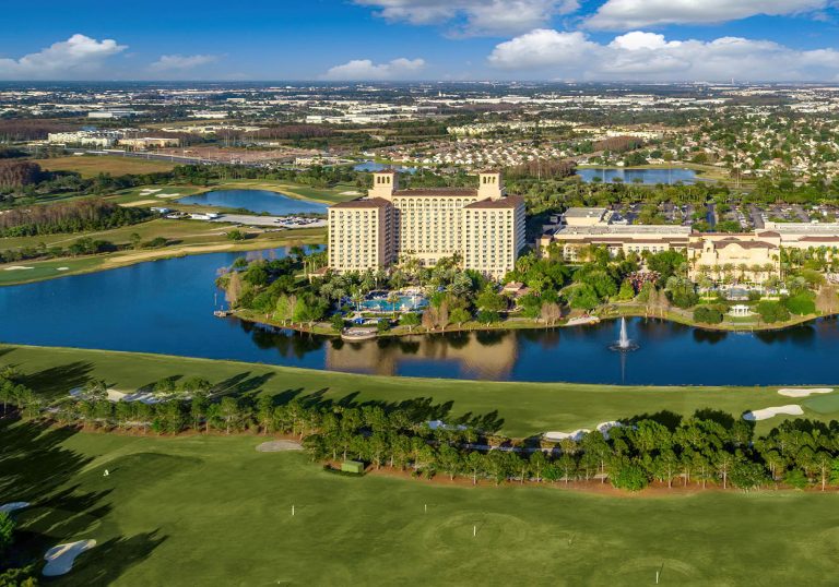 The RitzCarlton Orlando, Grande Lakes Resort Orlando, FL, USA Exterior Aerial TRAVOH