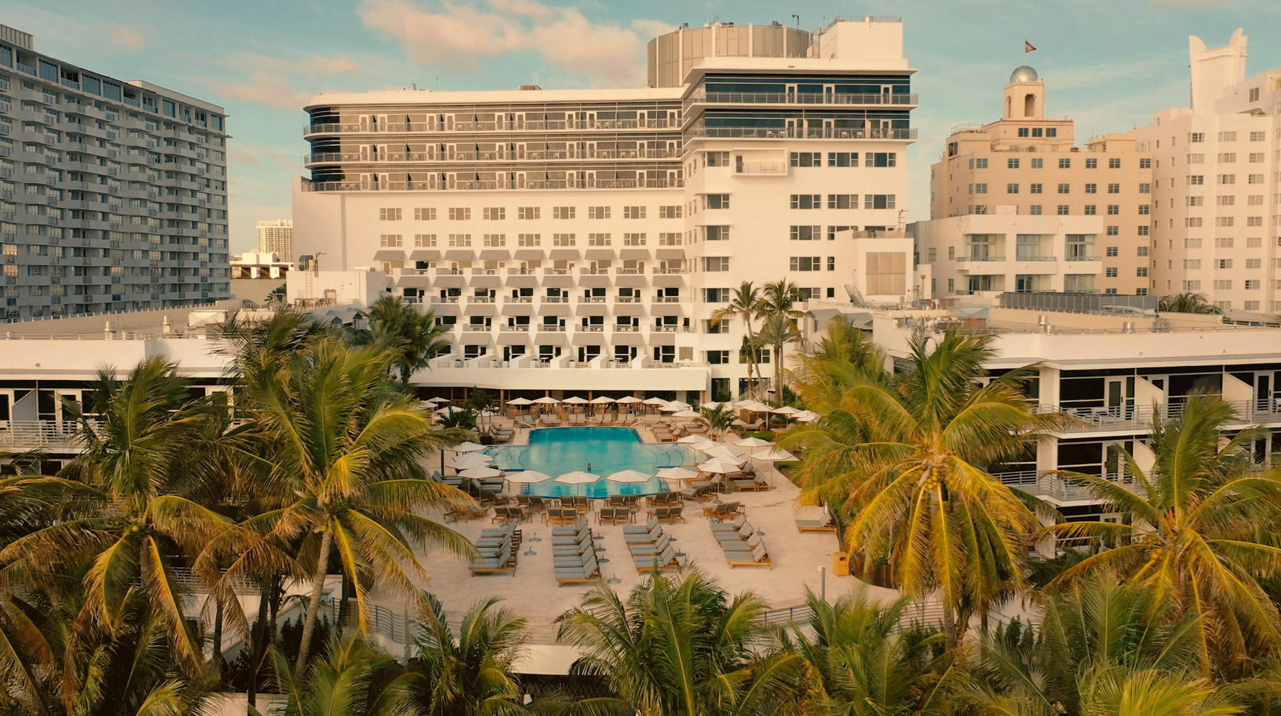 The Ritz-Carlton, South Beach Hotel - Miami Beach, FL, USA - Exterior Aerial Pool View