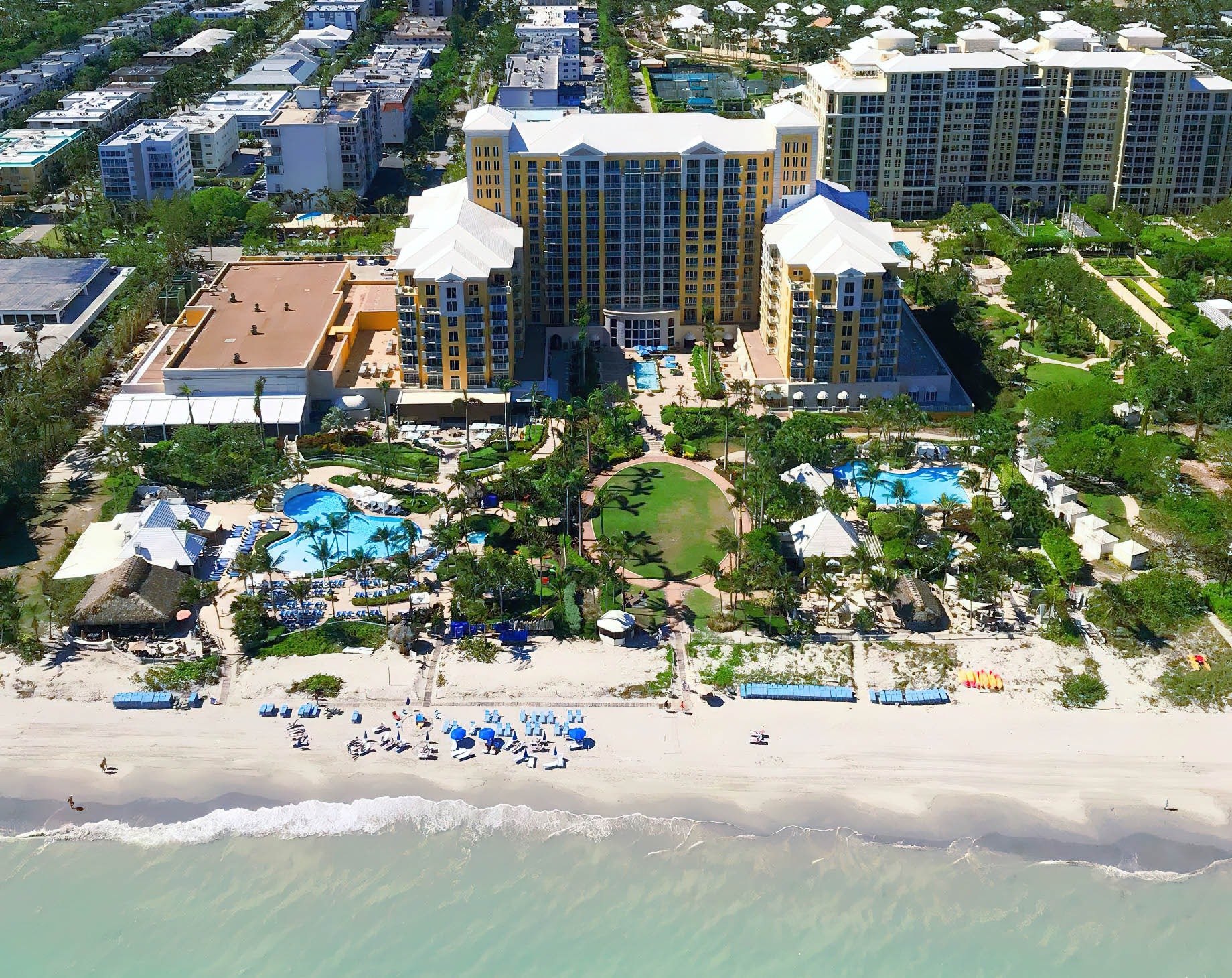The Ritz-Carlton Key Biscayne, Miami Hotel – Miami, FL, USA – Exterior Aerial Beach View