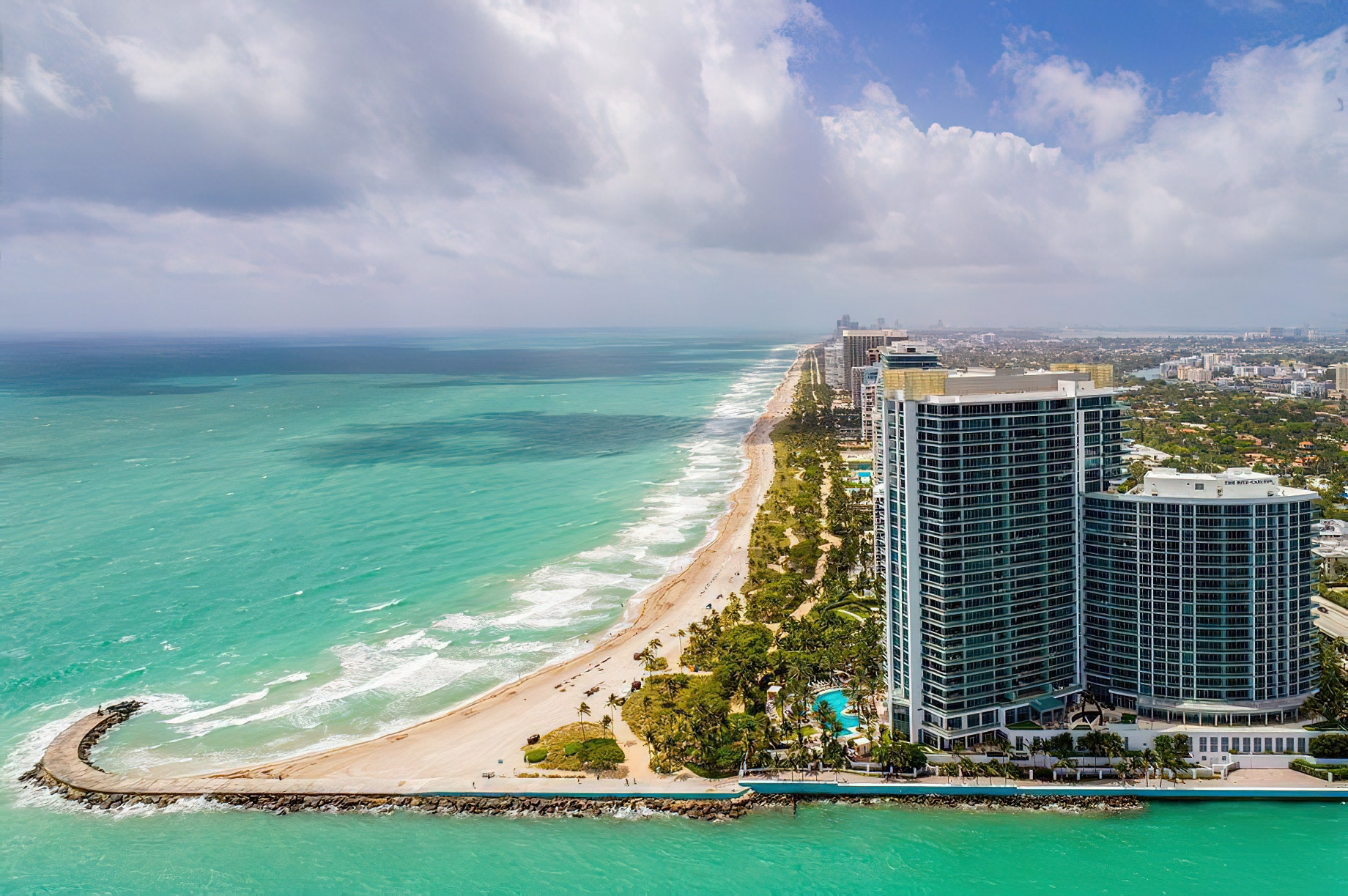 The Ritz-Carlton Bal Harbour, Miami Resort – Bal Harbour, FL, USA – Exterior Aerial Beach View