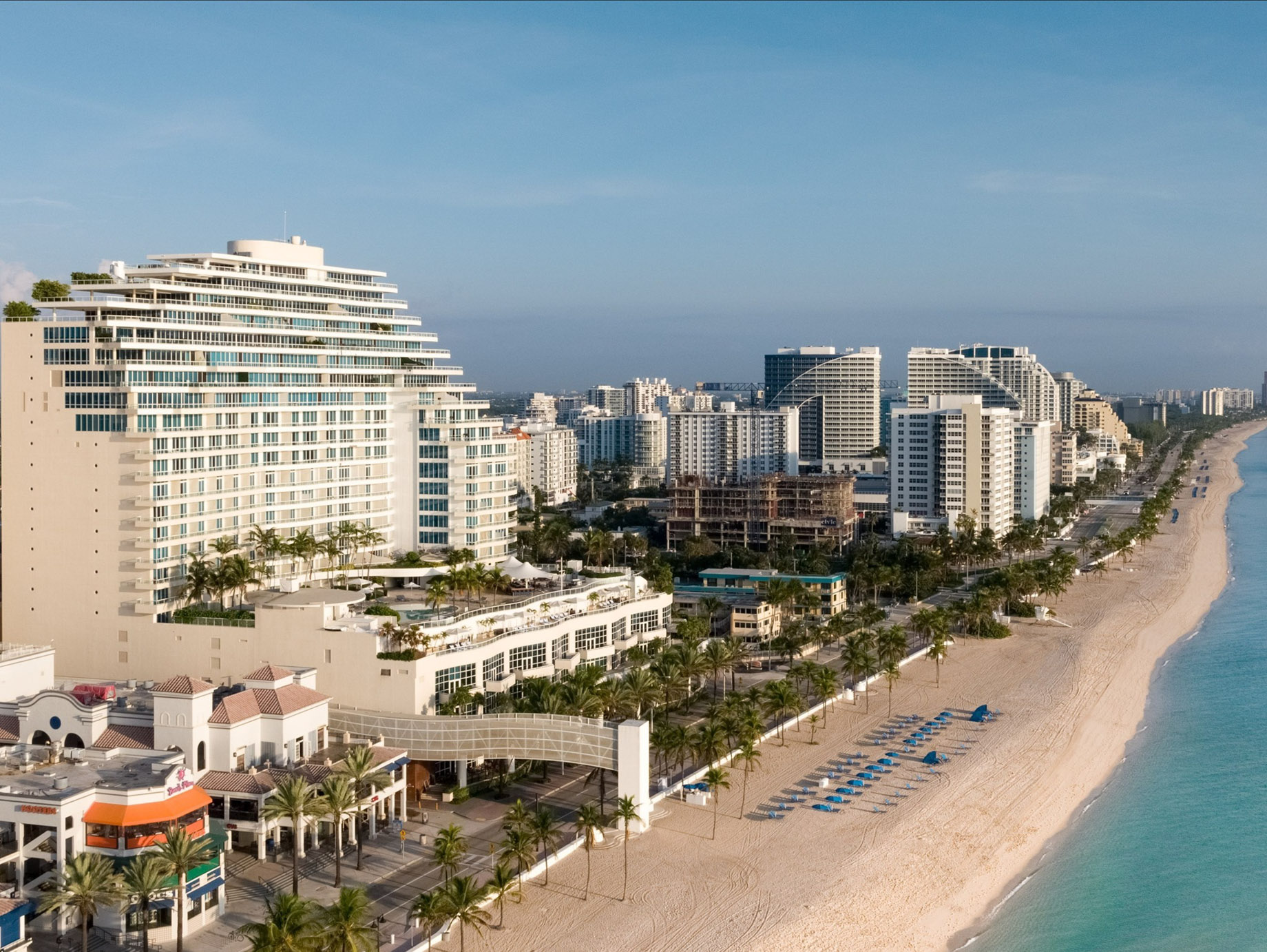 The Ritz-Carlton, Fort Lauderdale Hotel - Fort Lauderdale, FL, USA - Aerial Hotel Beach View