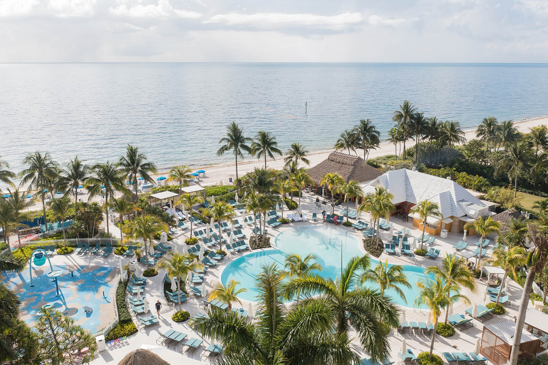 The Ritz-Carlton Key Biscayne, Miami Hotel – Miami, FL, USA – Exterior Aerial Pool View