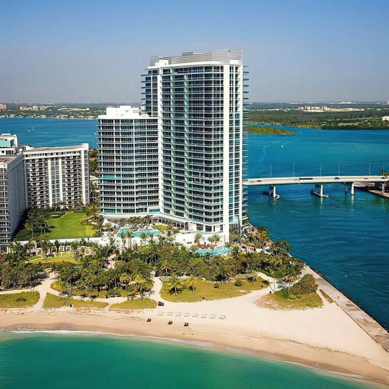 The Ritz-Carlton Bal Harbour, Miami Resort – Bal Harbour, FL, USA – Exterior Aerial Beach View