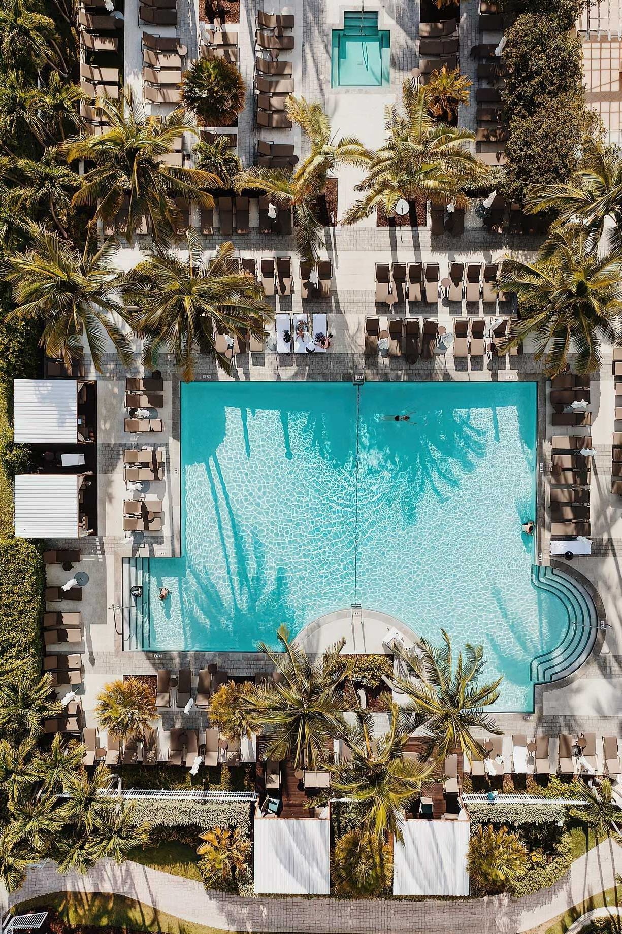 The Ritz-Carlton Key Biscayne, Miami Hotel - Miami, FL, USA - Exterior Overhead Aerial Pool View