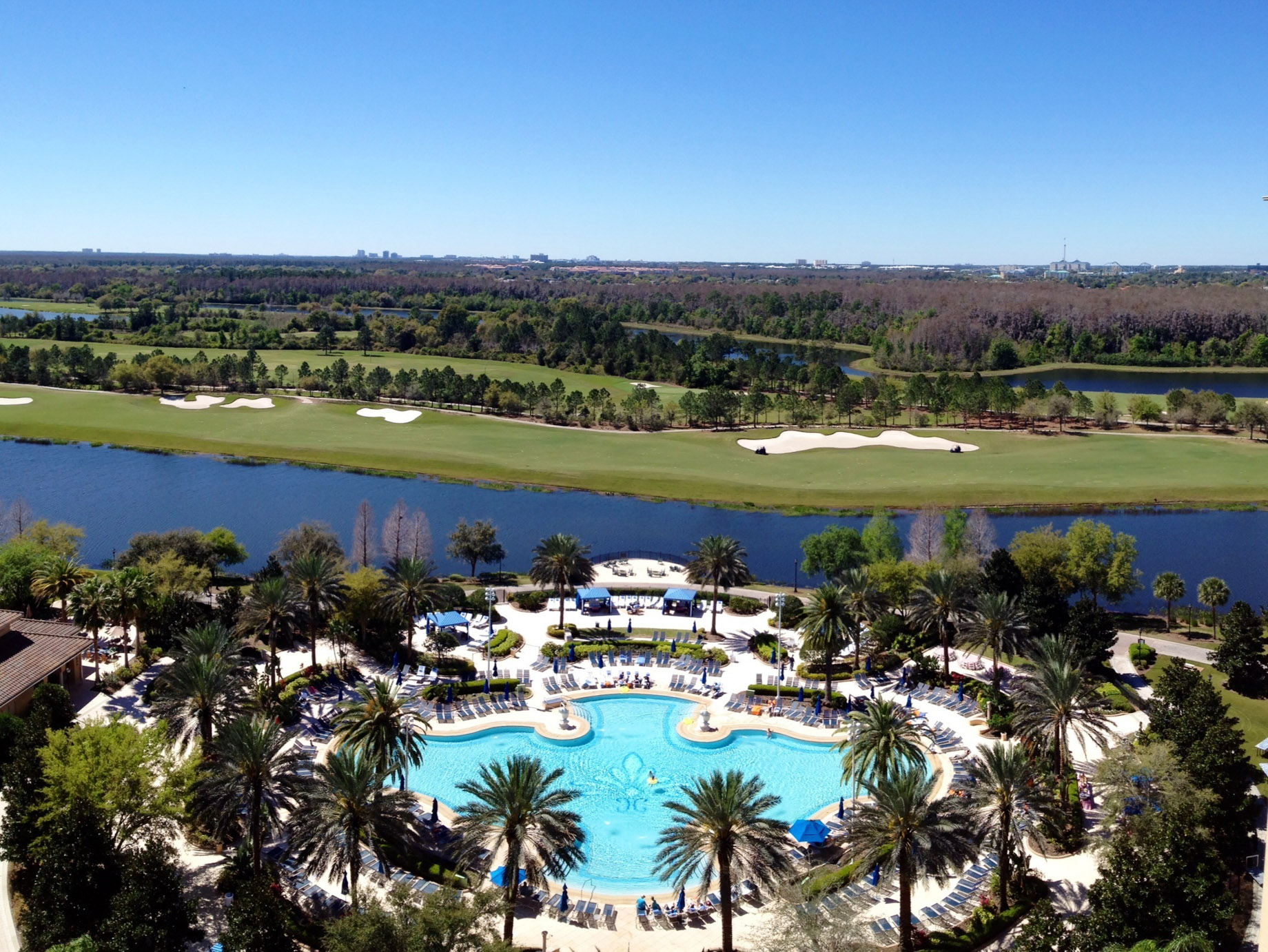 The Ritz-Carlton Orlando, Grande Lakes Resort – Orlando, FL, USA – Aerial Pool View