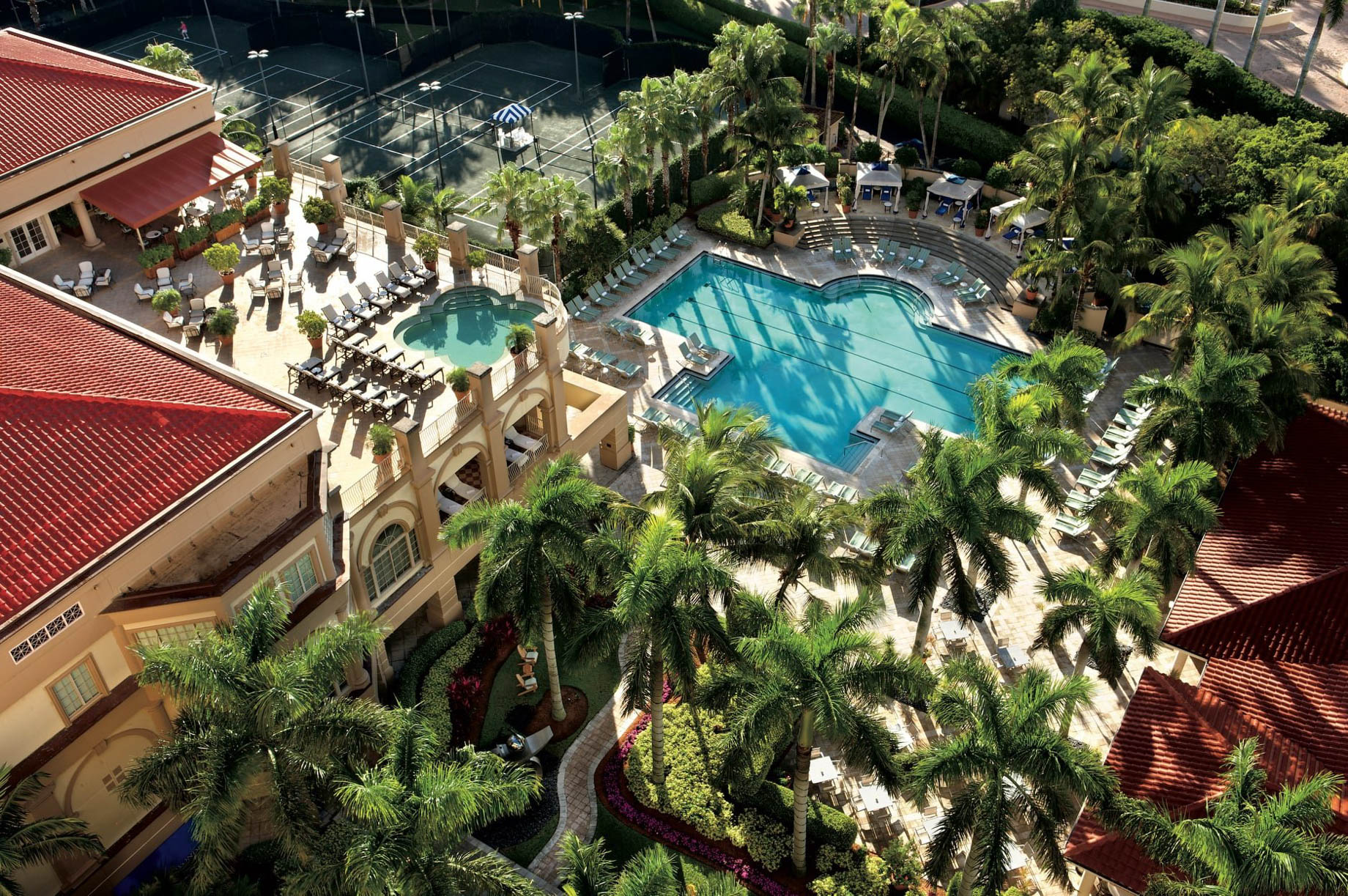 The Ritz-Carlton, Naples Resort – Naples, FL, USA – Outdoor Pool Aerial View