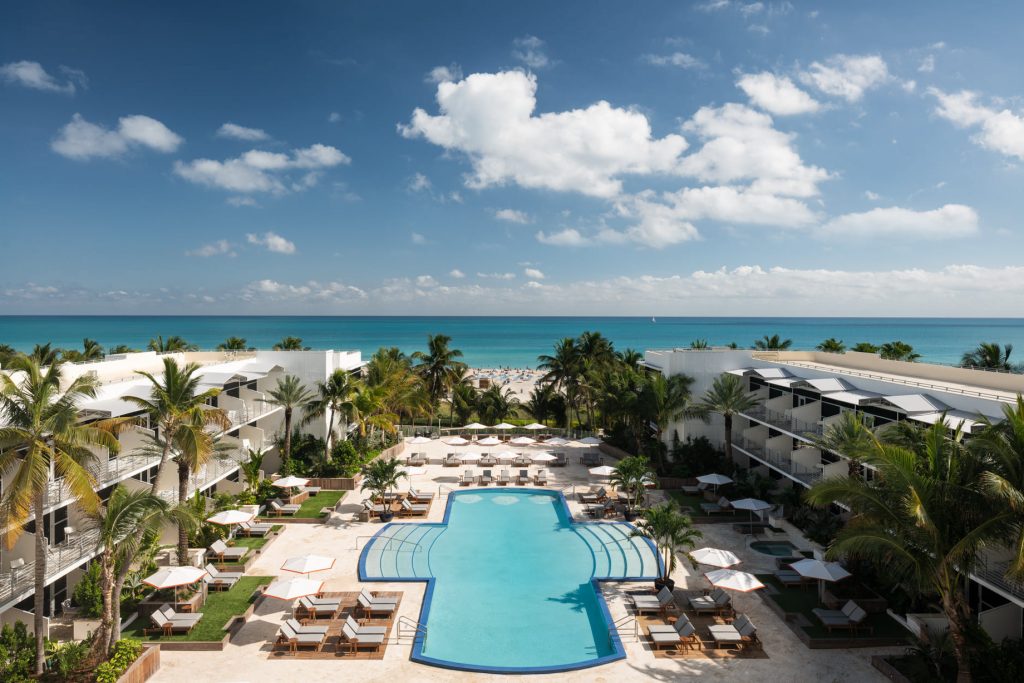 The Ritz-Carlton, South Beach Hotel - Miami Beach, FL, USA - Exterior Pool Aerial Ocean View