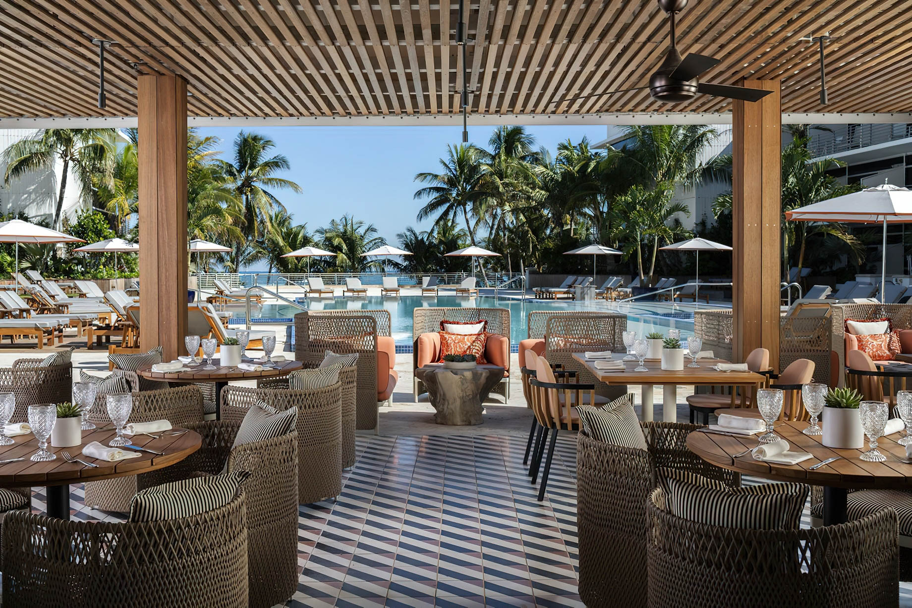 The Ritz-Carlton, South Beach Hotel - Miami Beach, FL, USA - Fuego Y Mar Restaurant Terrace