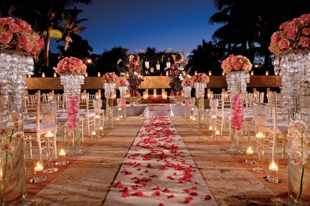 The Ritz-Carlton Coconut Grove, Miami Hotel - Miami, FL, USA - Outdoor Wedding Night