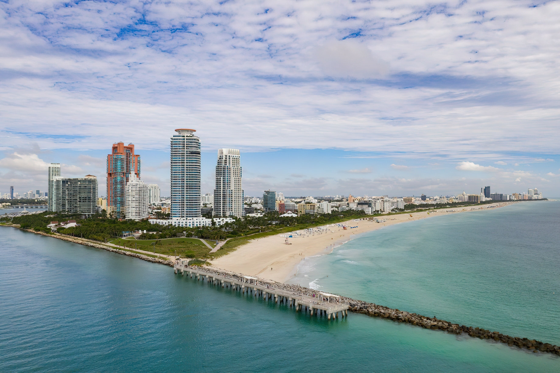 The Ritz-Carlton, South Beach Hotel – Miami Beach, FL, USA – Beach Aerial View