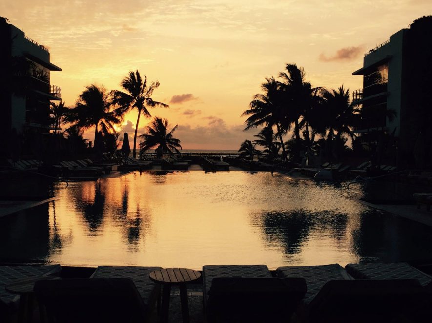The Ritz-Carlton, South Beach Hotel - Miami Beach, FL, USA - Pool Ocean View Sunset