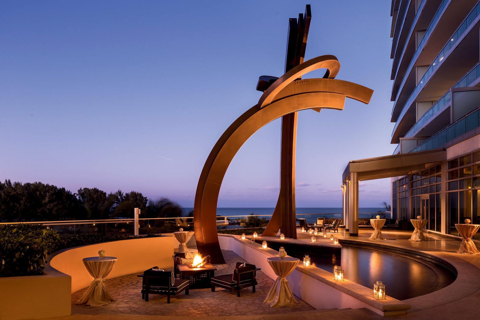 The Ritz-Carlton Bal Harbour, Miami Resort – Bal Harbour, FL, USA – Exterior Sunset