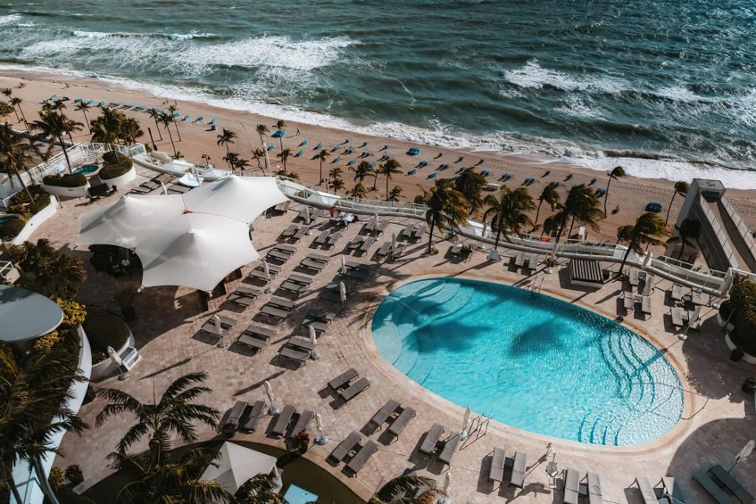 The Ritz-Carlton, Fort Lauderdale Hotel - Fort Lauderdale, FL, USA - Hotel Pool Aerial View
