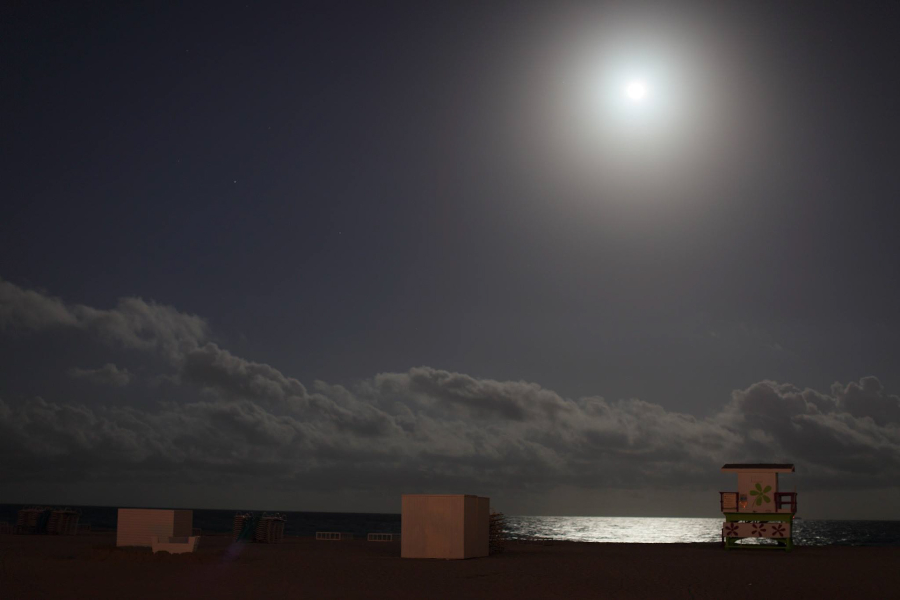 The Ritz-Carlton, South Beach Hotel – Miami Beach, FL, USA – Beach Lifeguard Station Moonlight