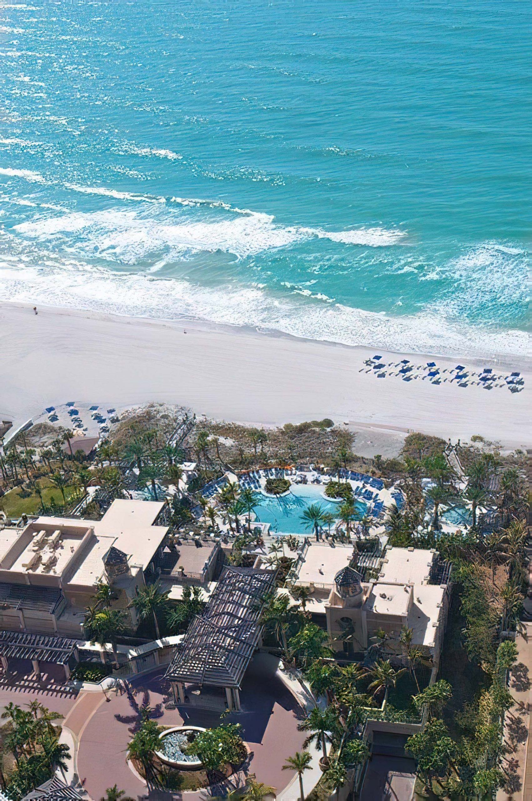The Ritz-Carlton Beach Club Resort – Lido Key, Sarasota, FL, USA – Aerial Ocean View