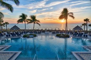 The Ritz-Carlton Beach Club Resort - Lido Key, Sarasota, FL, USA - Outdoor Pool Sunset
