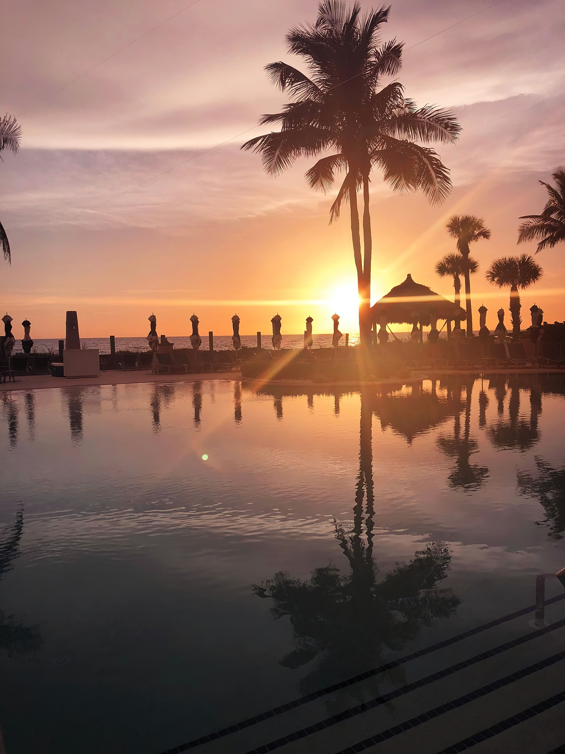 The Ritz-Carlton Beach Club Resort – Lido Key, Sarasota, FL, USA – Pool Sunset View