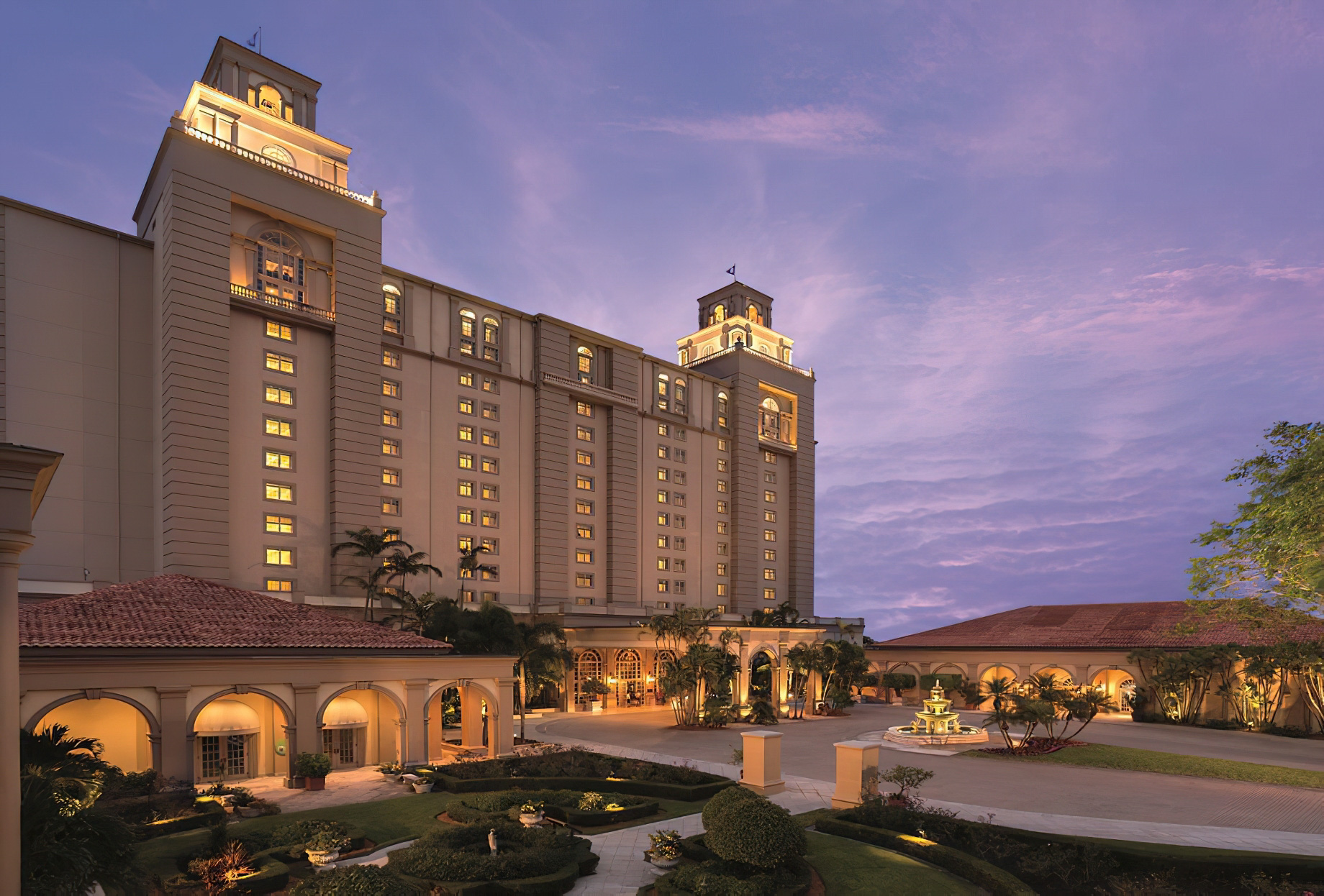 The Ritz-Carlton, Naples Resort – Naples, FL, USA – Hotel Exterior Arrival Area Sunset