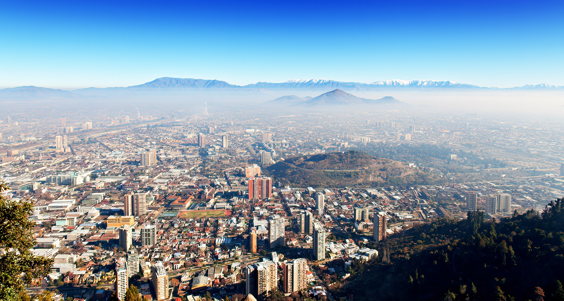 View from Cerro San Cristóbal - Santiago, Chile