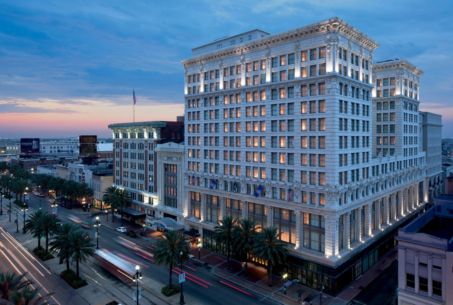 The Ritz-Carlton, New Orleans Hotel – New Orleans, LA, USA – Exterior Night View