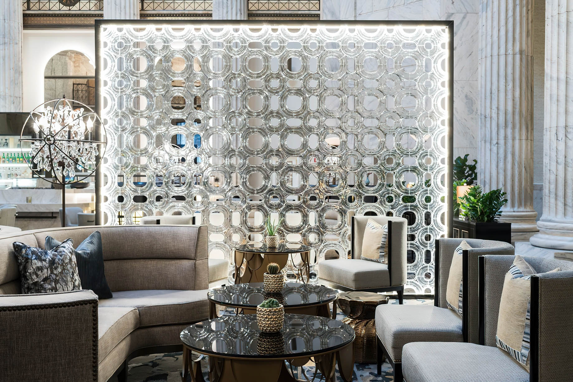 The Ritz-Carlton, Philadelphia Hotel – Philadelphia, PA, USA – Aqimero Restaurant Lounge Seating