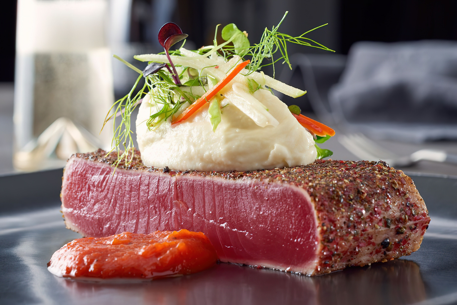 The Ritz-Carlton, Cleveland Hotel - Clevelend, OH, USA - TURN Bar + Kitchen Peppercorn Ahi Tuna