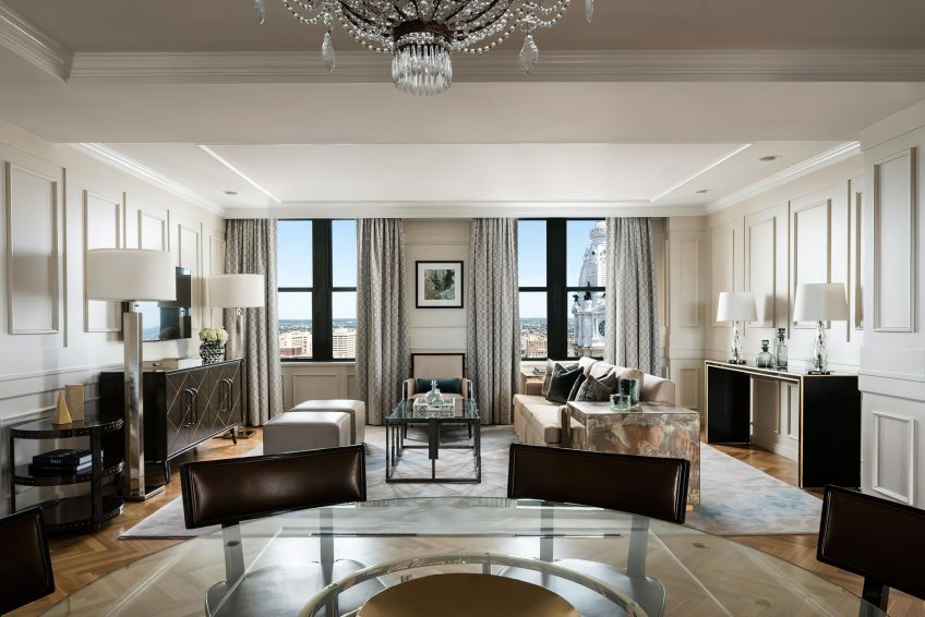 The Ritz-Carlton, Philadelphia Hotel - Philadelphia, PA, USA - Ritz-Carlton Suite Living Room